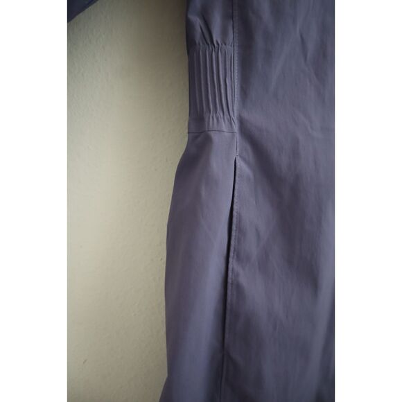 Athleta 659295-01 Women's Sz M Purple Button-Front Midi Shirt Dress - Picture 4 of 12